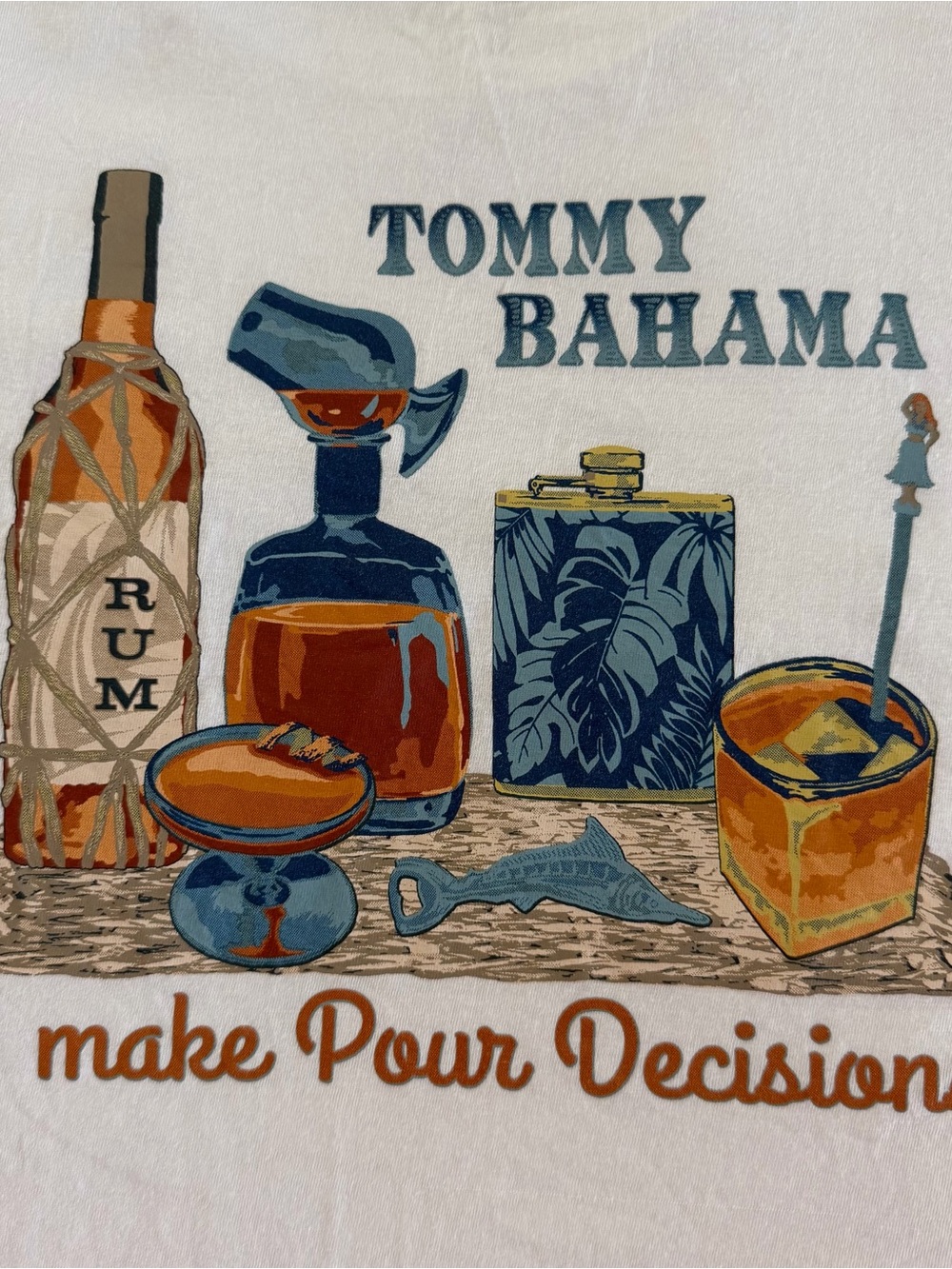 Tommy Bahama I Make Pour Decisions Men's T-Shirt 🥃🍹🍺🧉